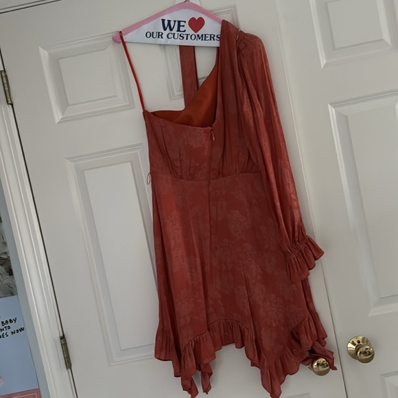 BCBGMAXAZRIA Joanne One Shoulder Evening Mini Dress Sz 8 - Picture 5 of 5